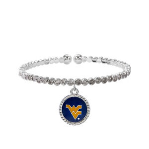 New West Virginia Mountaineers Women's Breeze Dangle Cuff Bracelet, NCAA
